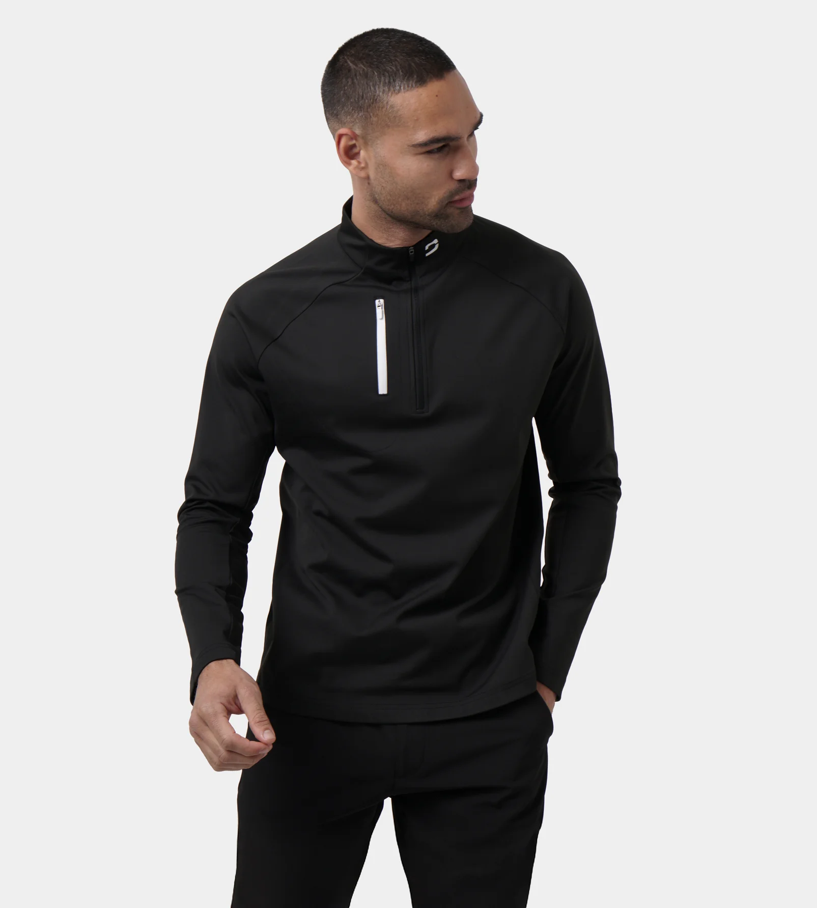 ULTRA BLEND 3.0 1/4 ZIP - BLACK - Image 3
