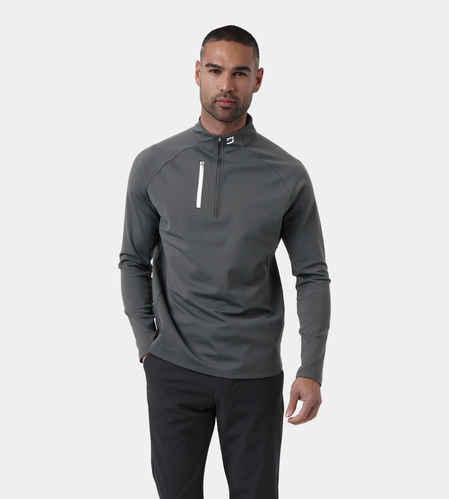 ULTRA BLEND 3.0 1/4 ZIP - CHARCOAL - Image 3