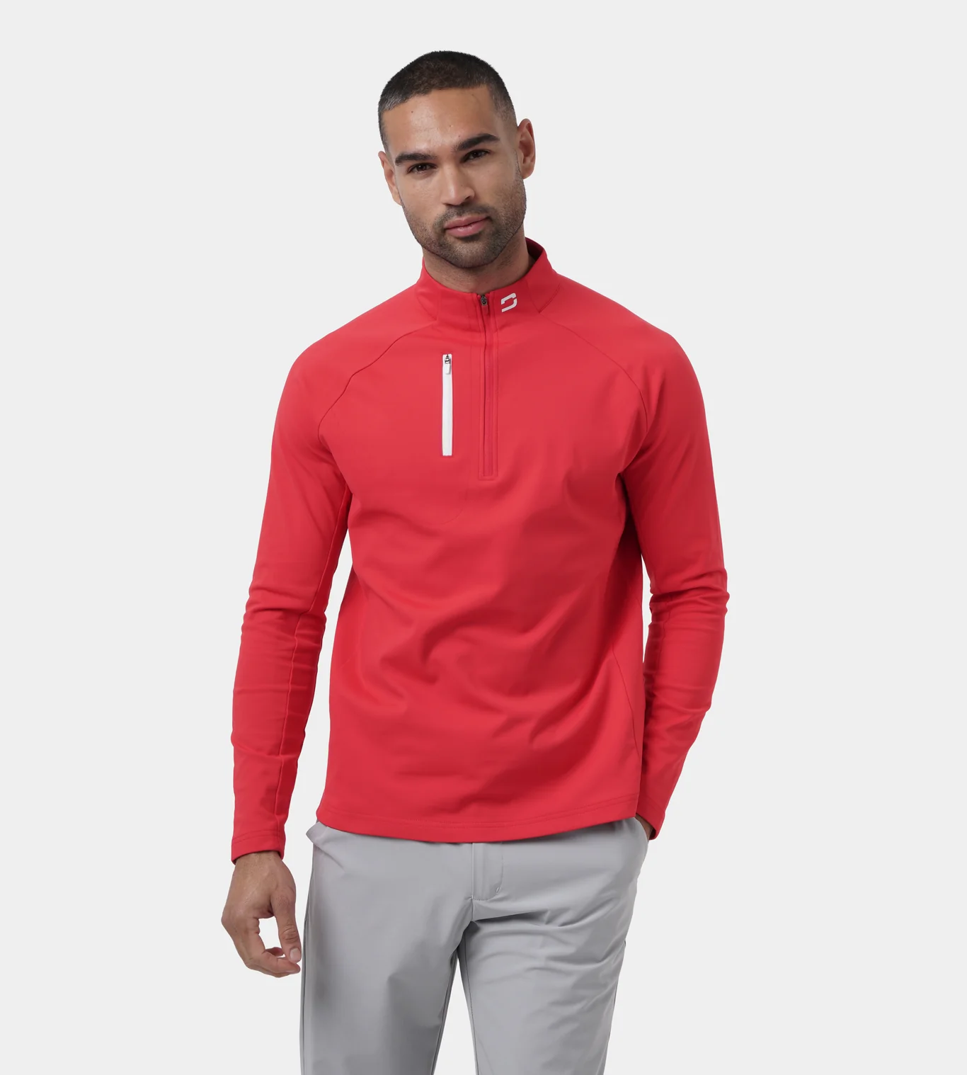 ULTRA BLEND 3.0 1/4 ZIP - RED - Image 3