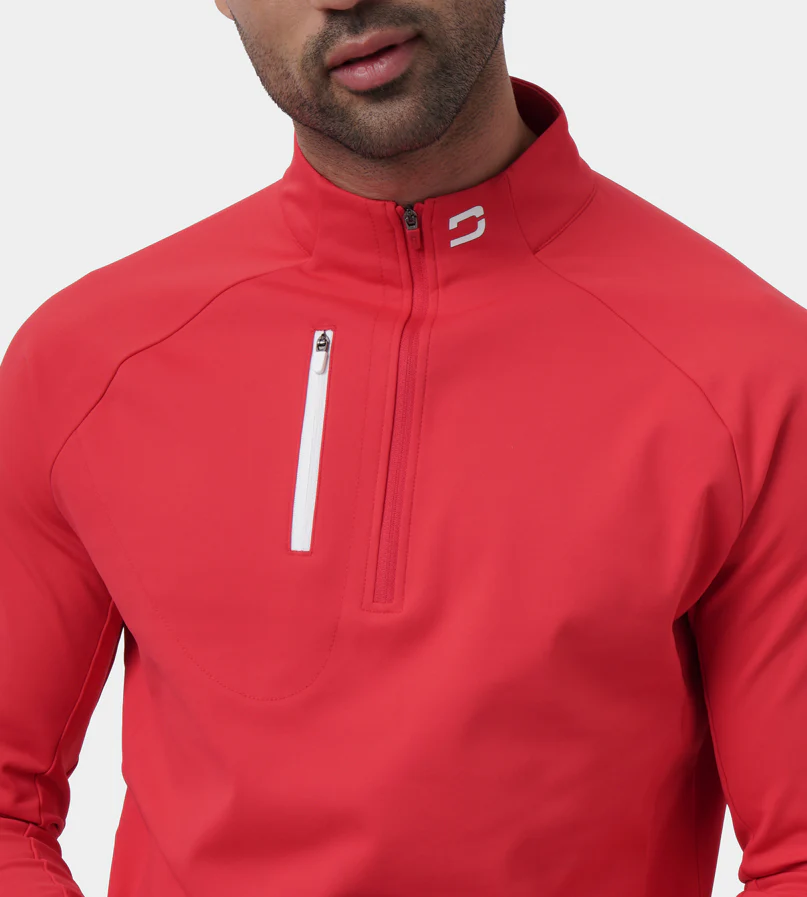 ULTRA BLEND 3.0 1/4 ZIP - RED - Image 4