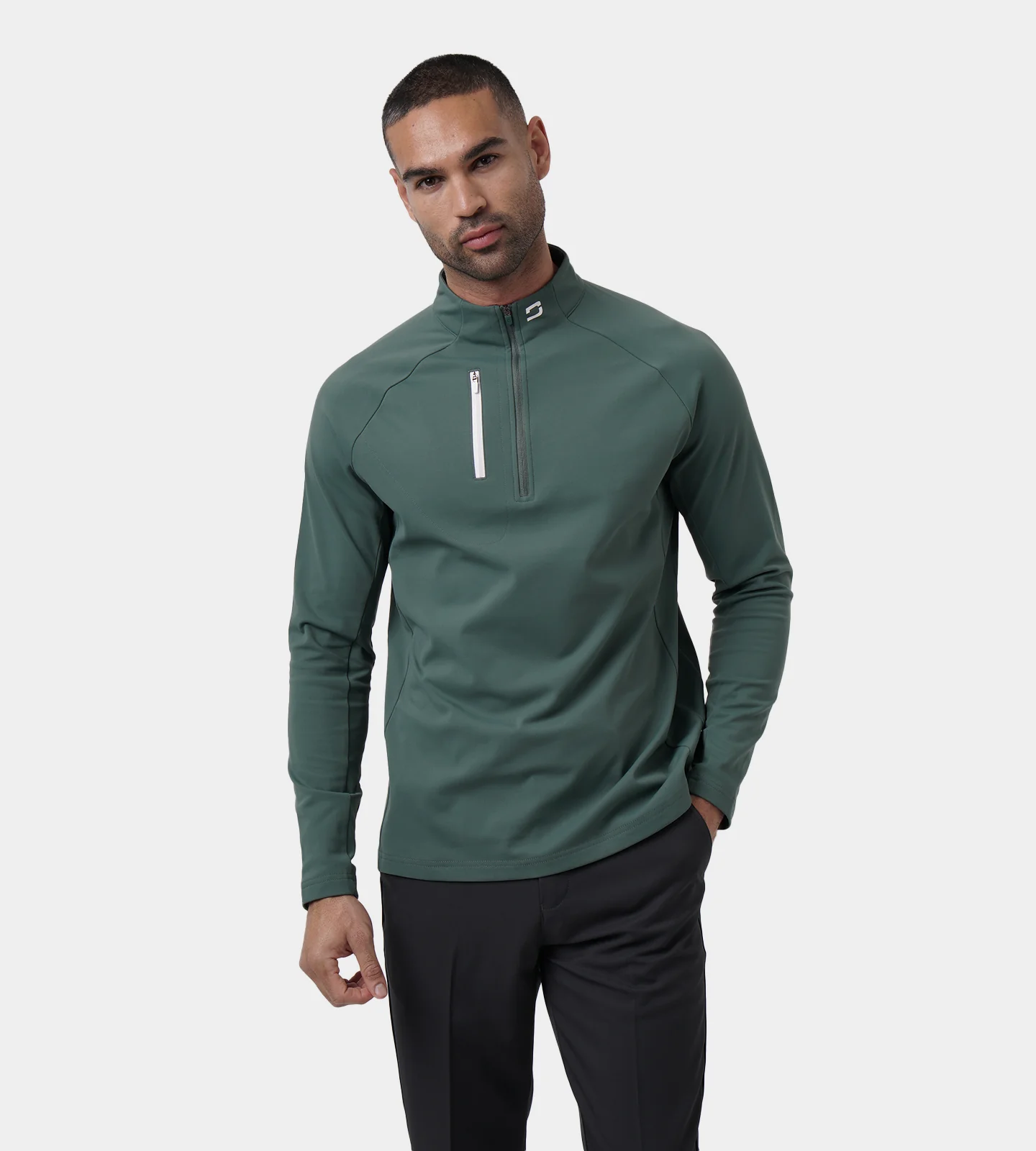 ULTRA BLEND 3.0 1/4 ZIP - SAGE - Image 3