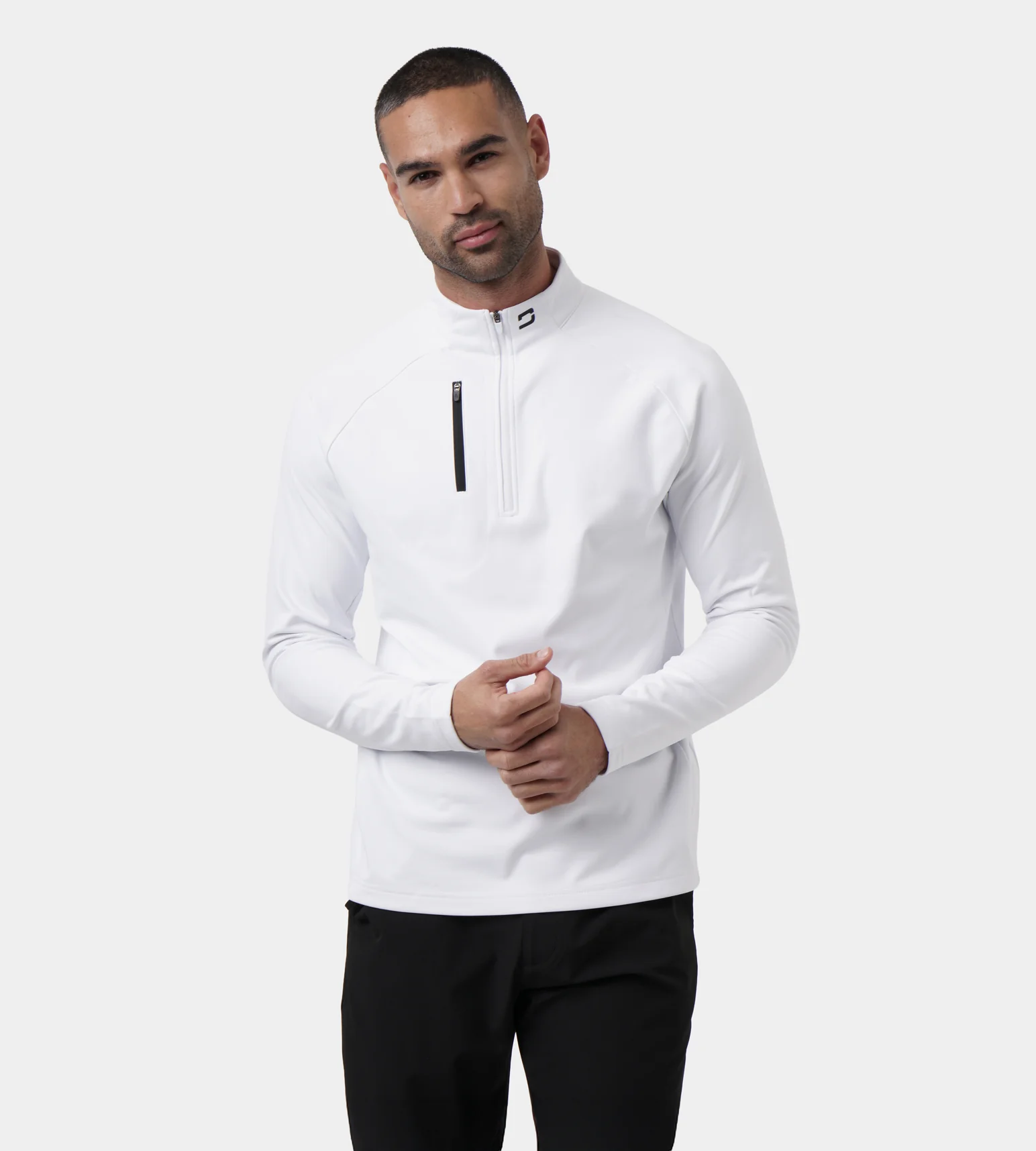 ULTRA BLEND 3.0 1/4 ZIP - WHITE - Image 3